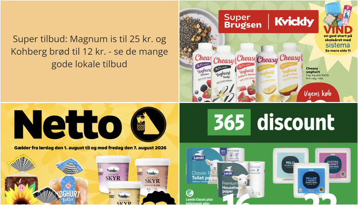 Super tilbud: Magnum is til 25 kr. og Kohberg brød til 12 kr. - se de mange gode lokale tilbud