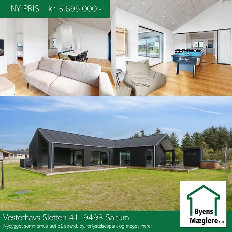 Byens Mæglere ApS, Hjørring tilbyder nedsat sommerhus tæt på familievenlige faciliteter