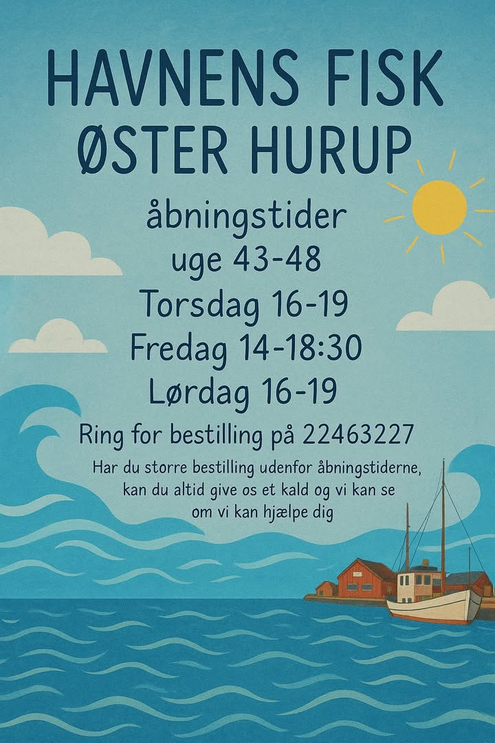 Havnens Fisk Øster Hurup takker for sommerens støtte og justerer åbningstiderne i efteråret