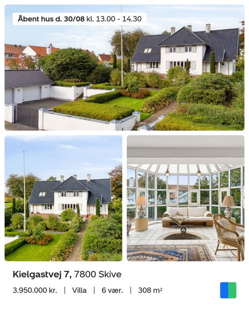 Nybolig Skive I/S inviterer til åbent hus på Kielgastvej 7 den 30/8