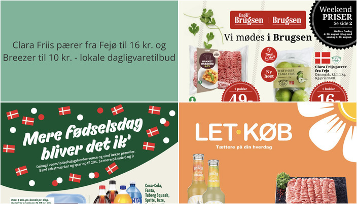 Clara Friis pærer fra Fejø til 16 kr. og Breezer til 10 kr. - lokale dagligvaretilbud