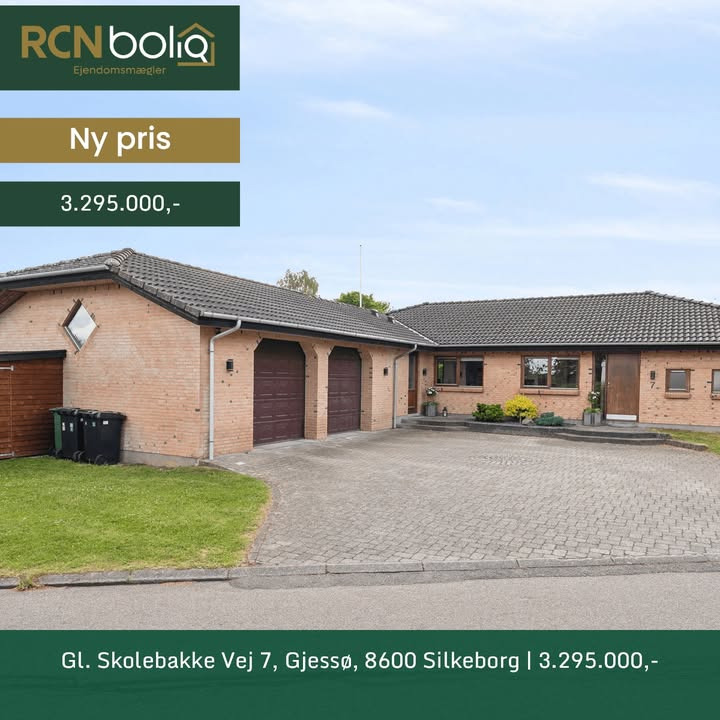Rcn Bolig Silkeborg annoncerer ny pris på familievilla i Gjessø