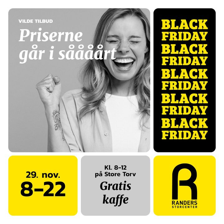 Randers Storcenter holder ekstra åbent til Black Friday med morgenhygge på Store Torv
