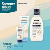 Vejlby Apotek tilbyder Aveeno hudpleje til tør hud på tilbud indtil 23. juli