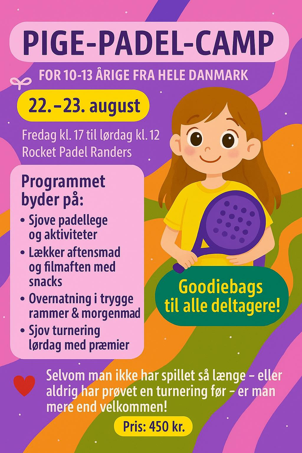 Pige-Padel-Camp i Randers byder på sjov og sport