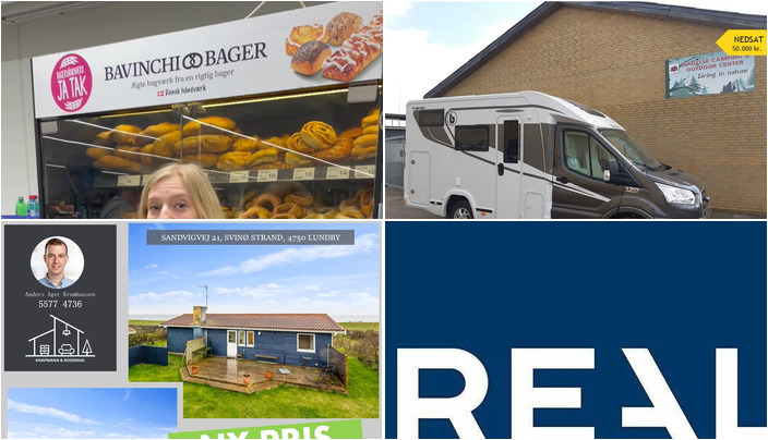 Nyt fra REMA 1000 Karrebækvej, Slagelse Camping og Outdoor Center, RealMæglerne Næstved by Bülow ApS og 1 anden