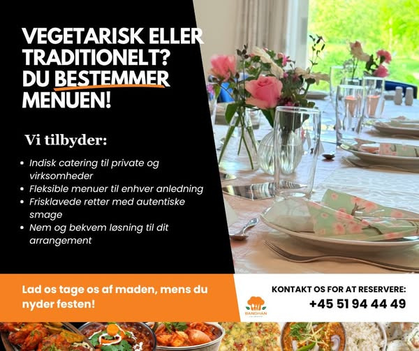 Bandhan Viborg tilbyder autentisk indisk catering til arrangementer