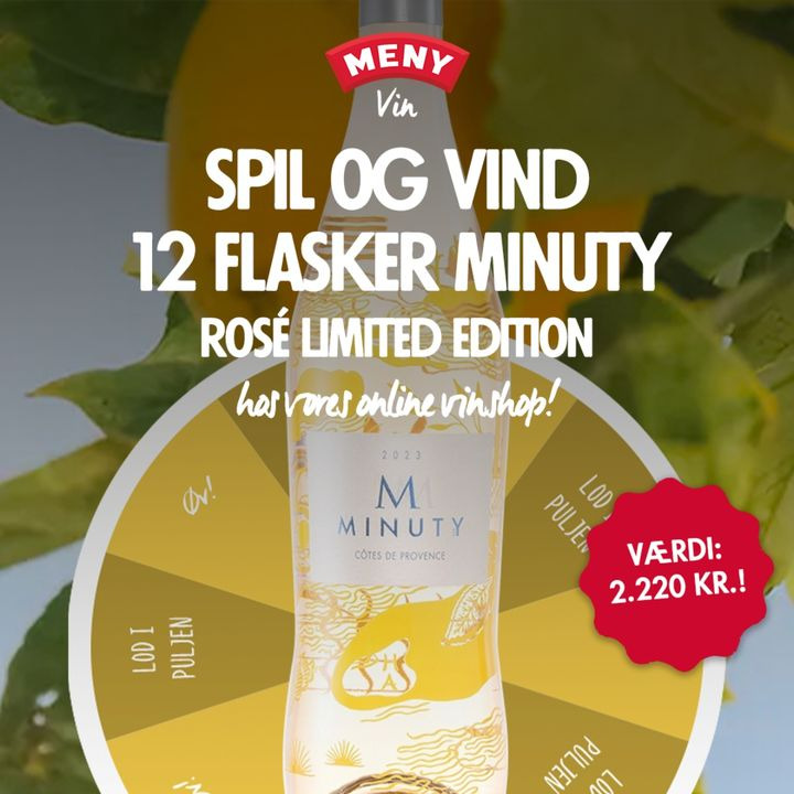 VIND 12 flasker Minuty rosé i limited edition hos MENY Hjerting