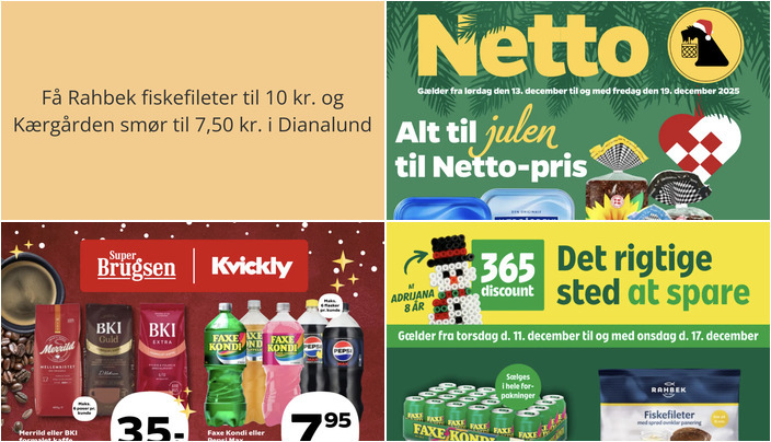 Få Rahbek fiskefileter til 10 kr. og Kærgården smør til 7,50 kr. i Dianalund