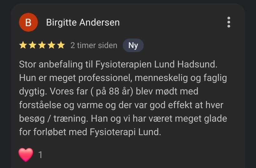 Fysioterapien Lund tilbyder hurtig hjælp før vederlagsfri fysioterapi starter