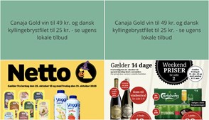 Canaja Gold vin til 49 kr. og dansk kyllingebrystfilet til 25 kr. - se ugens lokale tilbud
