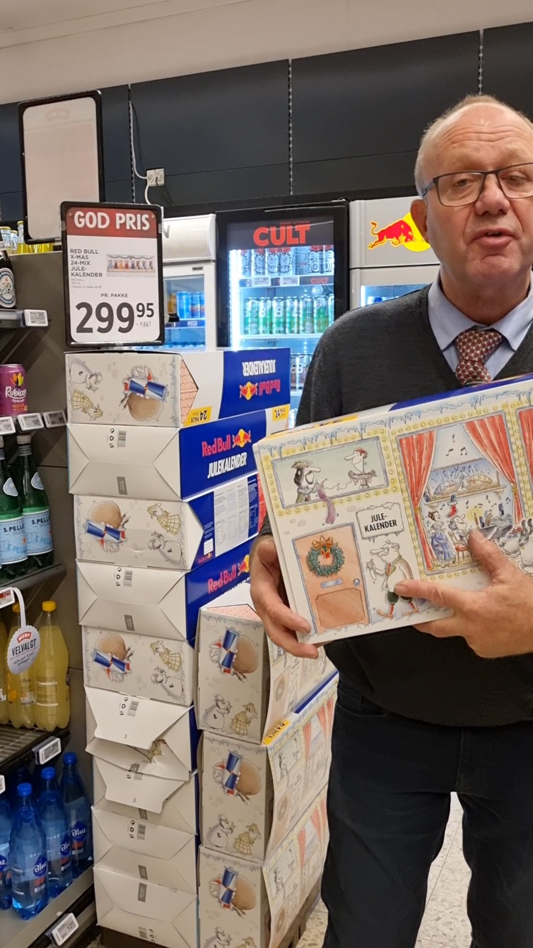 Red Bull-julekalender til salg hos Meny Klarup