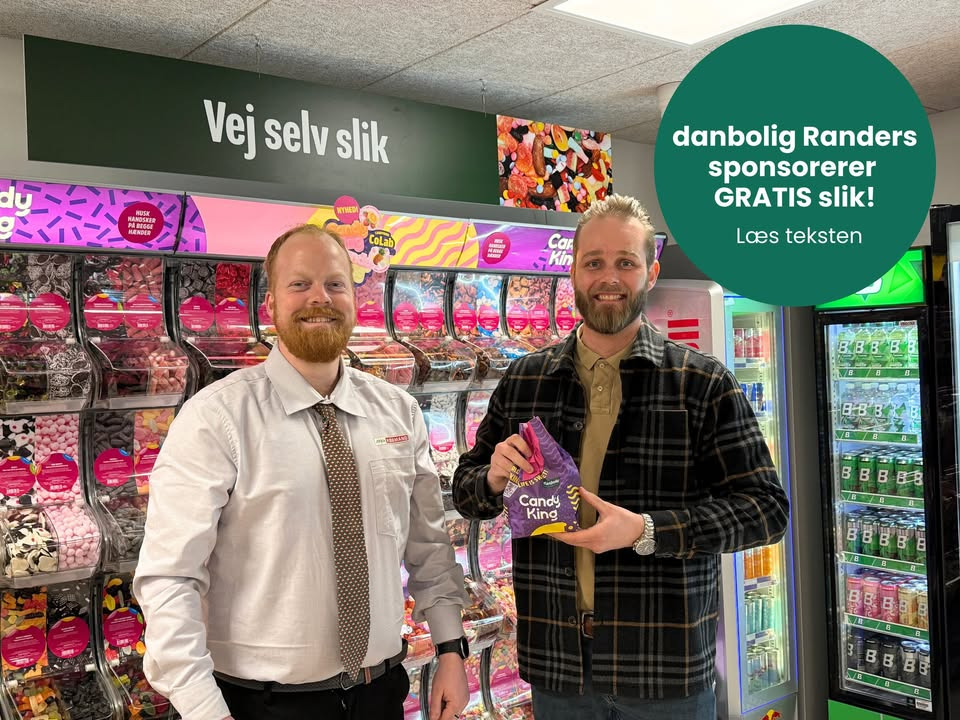 Danbolig Randers fejrer åbning af Min Købmand i Laurbjerg med gratis bland-selv-slik til børn
