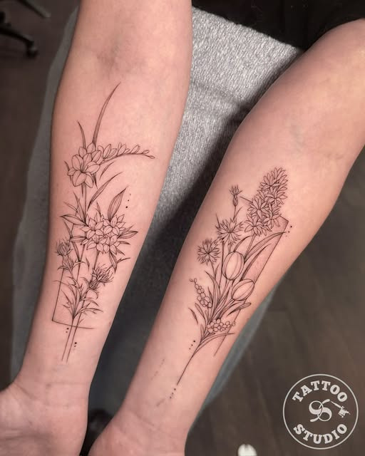 Tattoo Studio 96 Aalborg viser to personlige tatoveringer skabt af Inna
