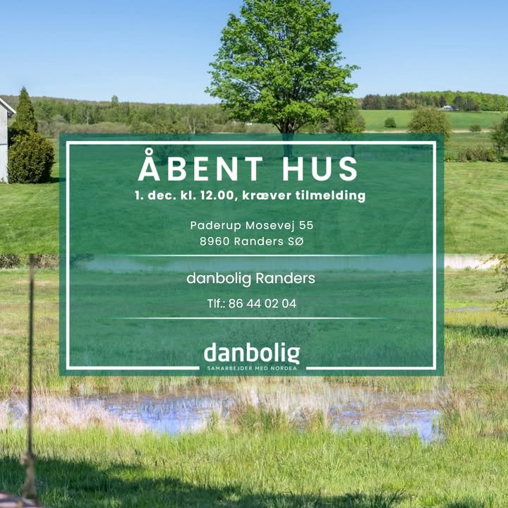 Åbent hus hos danbolig Randers: Naturvilla med 5 værelser i Paderup til salg