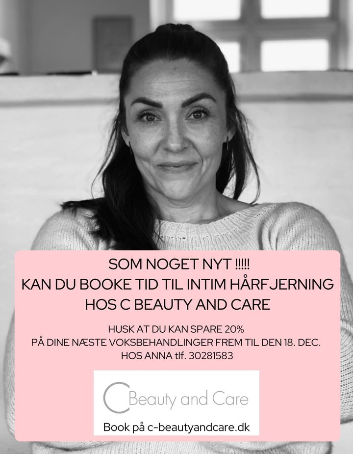 C-Beauty and Care v/C. Omann Clemmensen tilbyder ny intim hårfjerning med 20% rabat indtil 18. december