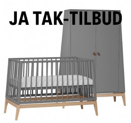 Kids Coolshop tilbyder store rabatter på Leander Luna babyseng og garderobeskab til børneværelset