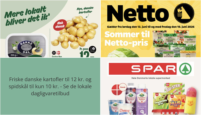 Friske danske kartofler til 12 kr. og spidskål til kun 10 kr. - Se de lokale dagligvaretilbud