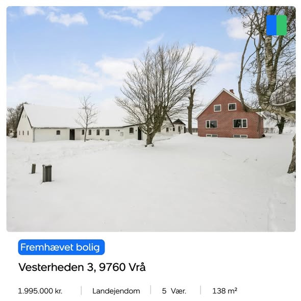 Nedlagt landbrug med naturskøn beliggenhed til salg hos Nybolig Brønderslev & Vrå