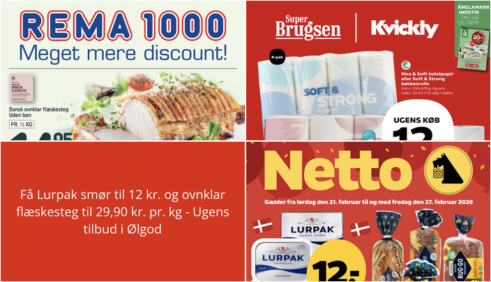 Få Lurpak smør til 12 kr. og ovnklar flæskesteg til 29,90 kr. pr. kg - Ugens tilbud i Ølgod