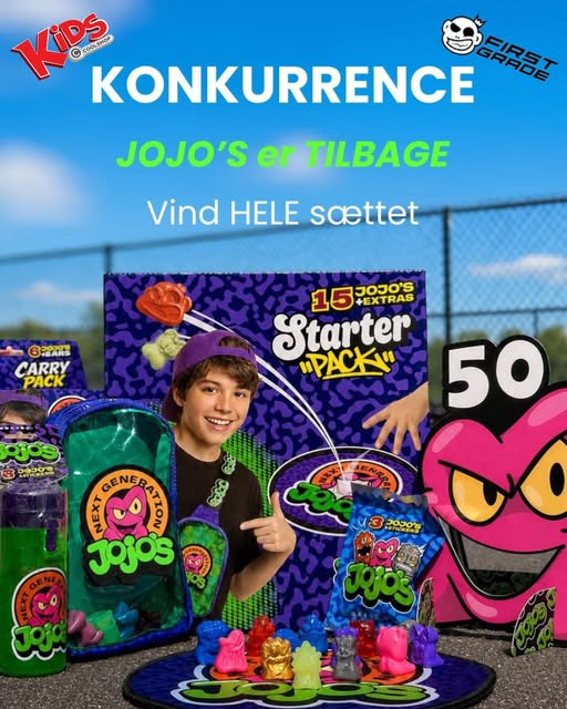 KiDS Coolshop lancerer konkurrence om Jojo's sæt i samarbejde med FirstGrade.dk