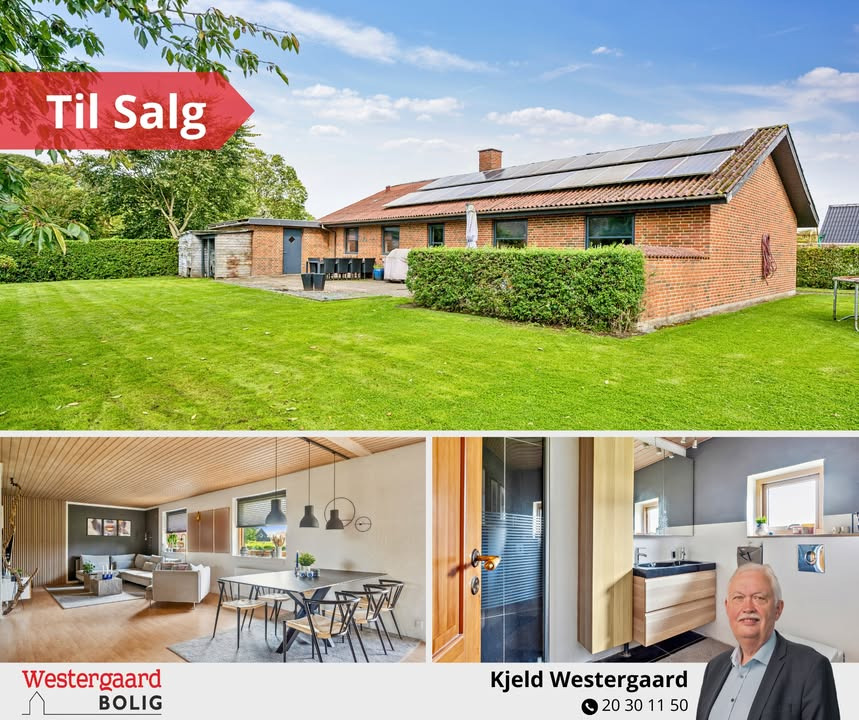 Westergaard Bolig udbyder velholdt villa med solceller og stor have på Birkevej 7