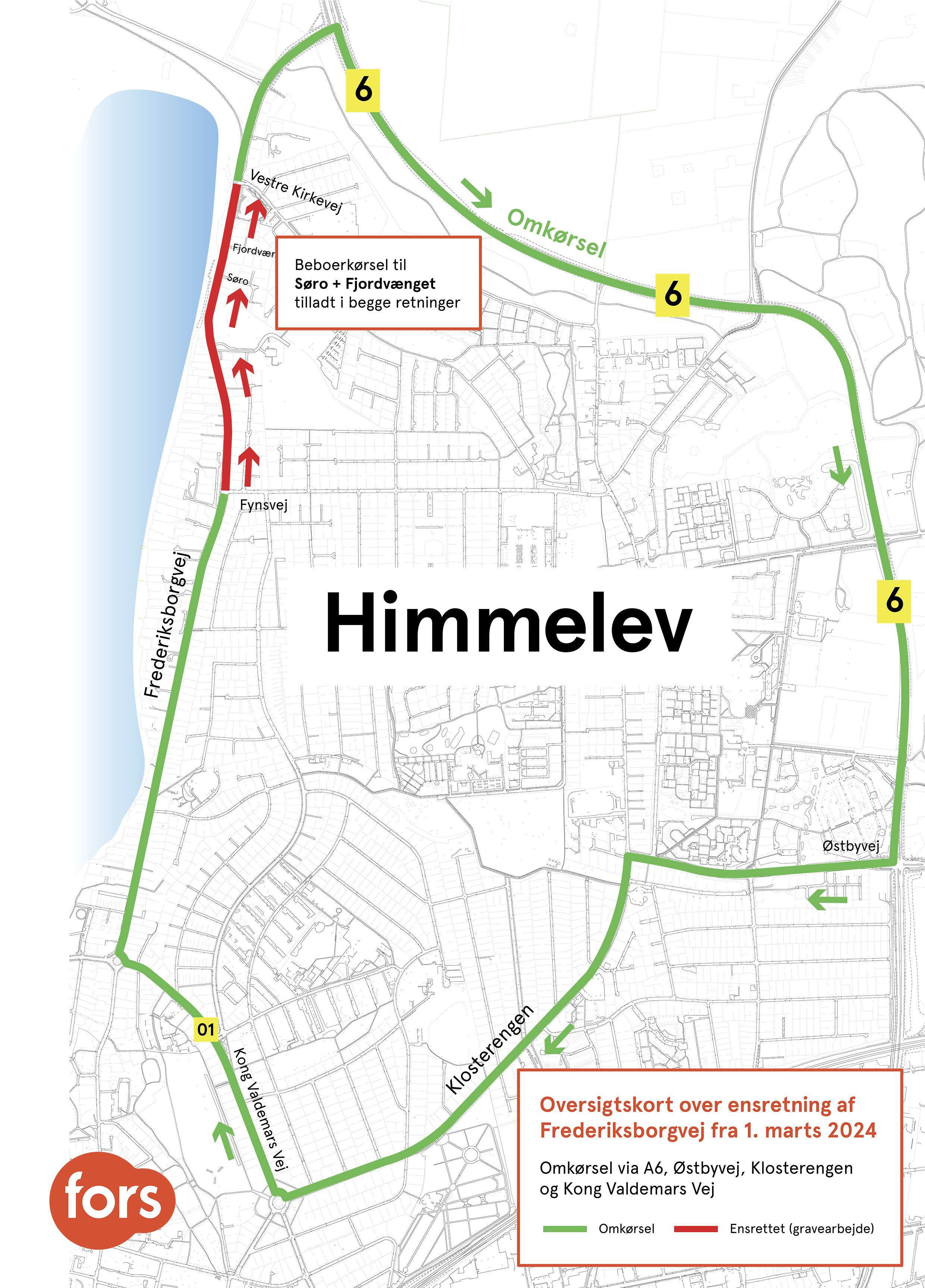 Rørarbejde i Roskilde forstyrrer trafikken og indfører ændringer