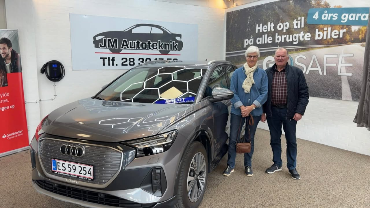 JM Autoteknik ønsker tillykke til Bente og Jørgen med deres nye Audi Q4