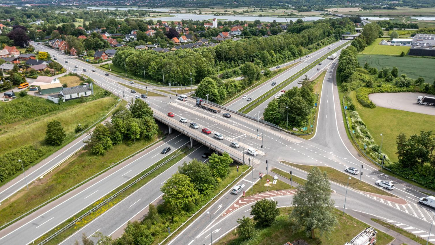 Nu begynder ombygningen af tilslutningsanlæg langs E45