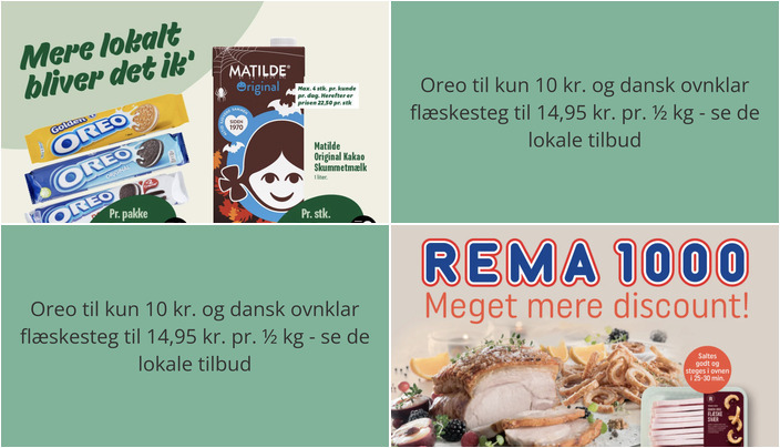 Oreo til kun 10 kr. og dansk ovnklar flæskesteg til 14,95 kr. pr. ½ kg - se de lokale tilbud