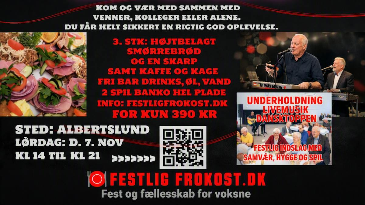 Festlig frokost med livemusik i Albertslund