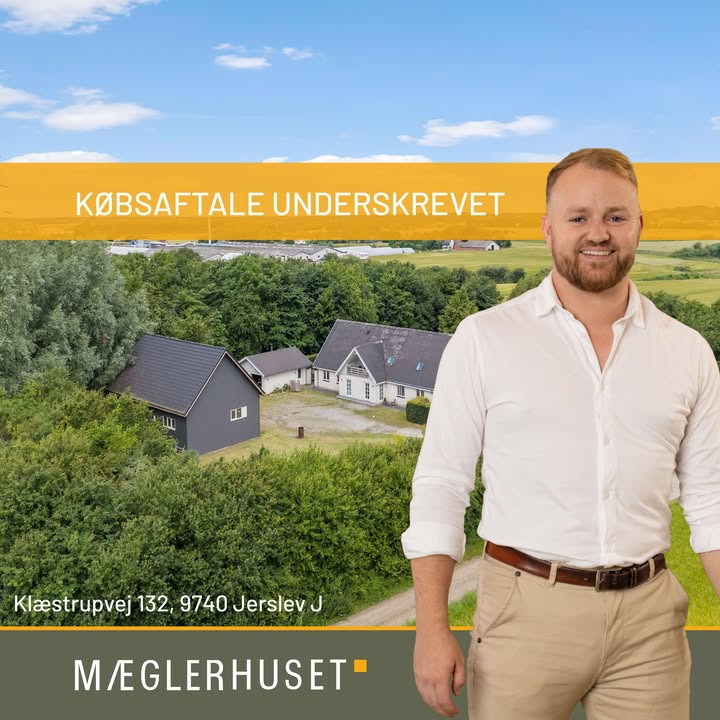 Mæglerhuset Brønderslev har fået underskrevet købsaftale på Klæstrupvej 132