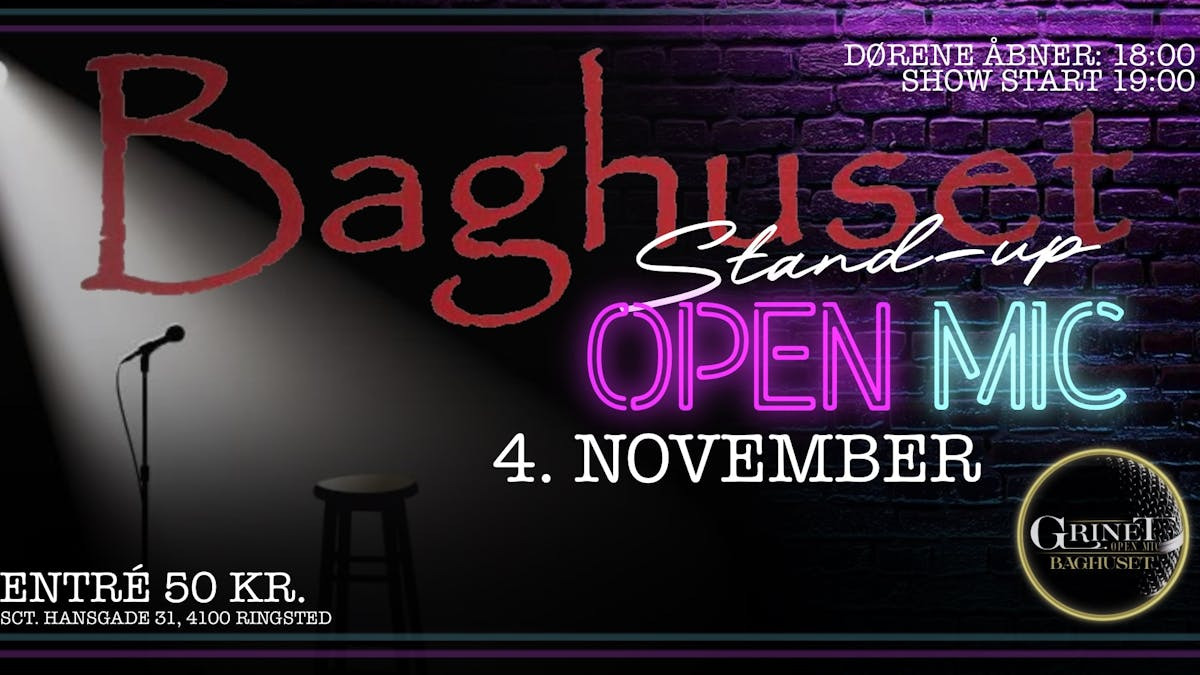 Live stand-up open mic i Baghuset