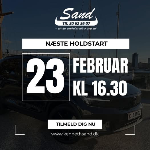 Kenneth Sand Køreskole annoncerer nyt holdstart for kørekort i februar