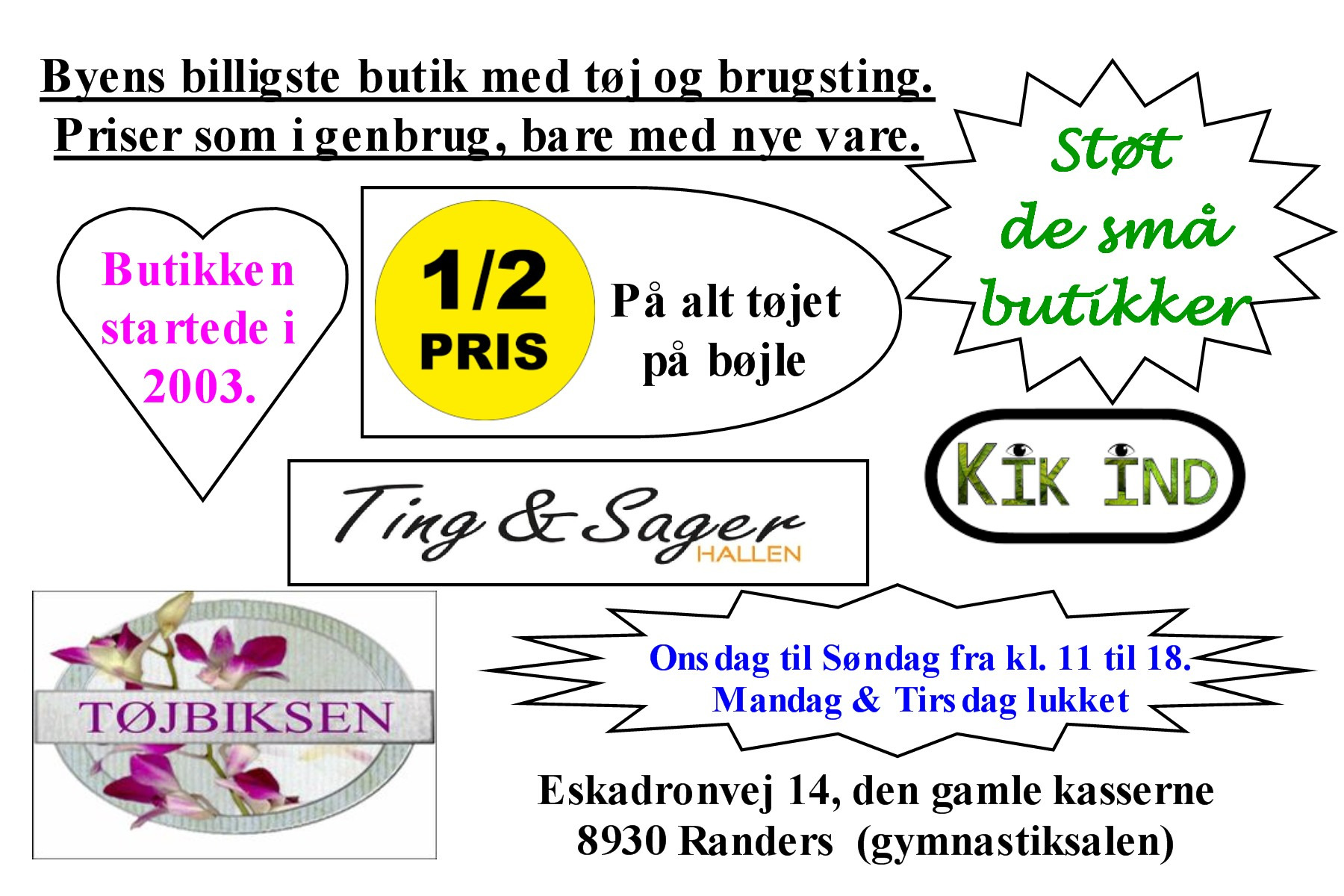 Stort jubilæumssalg hos Rie & Henrik's Tøjbiks