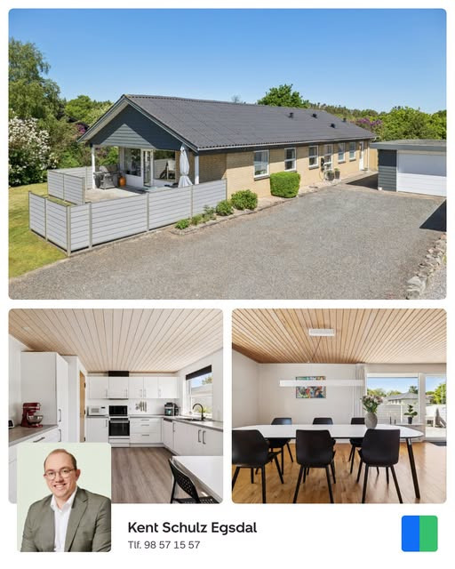 Nybolig Hadsund præsenterer velholdt villa med lyse opholdsrum og overdækket terrasse