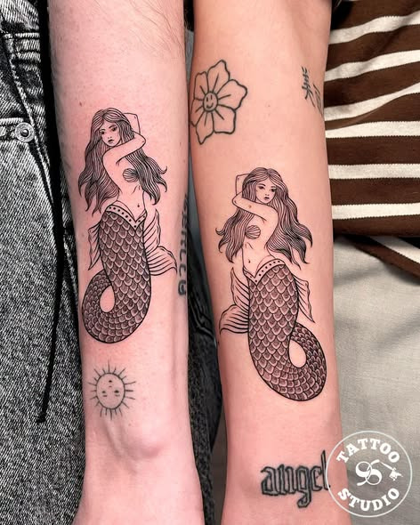 Matching tatueringer med klassisk twist hos Tattoo Studio 96