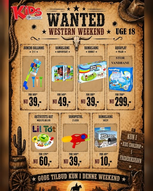 KiDS Coolshop inviterer til westernweekend i Frederikshavn