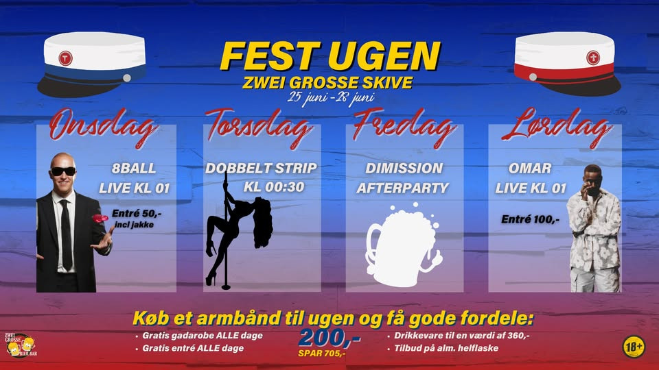 Fest ugen 2025 skydes i gang på Zwei Grosse Skive