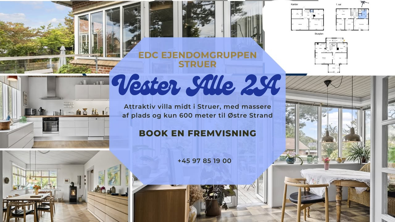 Charmerende villa i Struer med skøn have og moderne indretning