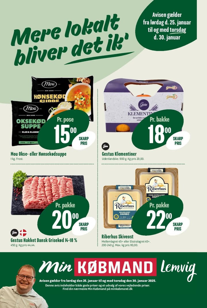 Hold varmen med gode tilbud hos Min Købmand Lemvig: Mou suppe, Pickwick te og hjemmebagte boller