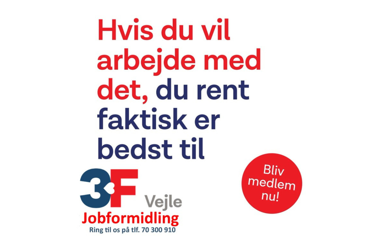 3F Vejle Fagligt Fælles Forbund er din vej til drømmejobbet og du bliver hjulpet hele vejen i mål