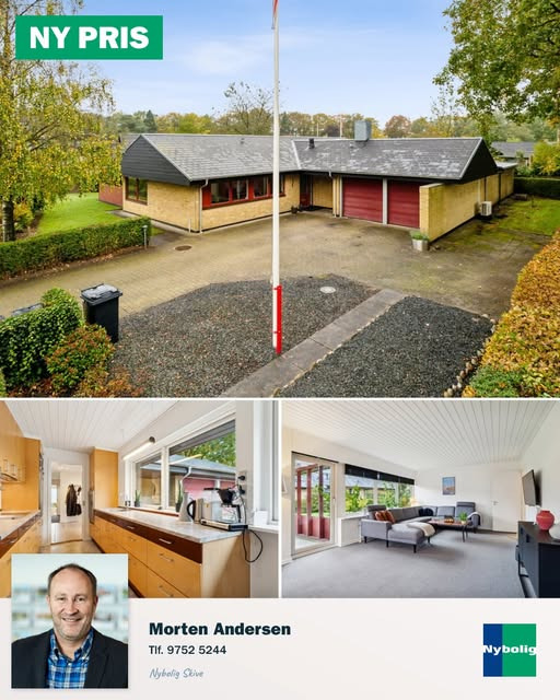 Nybolig Skive I/S annoncerer prisnedsættelse på indflytningsklar villa i Skive