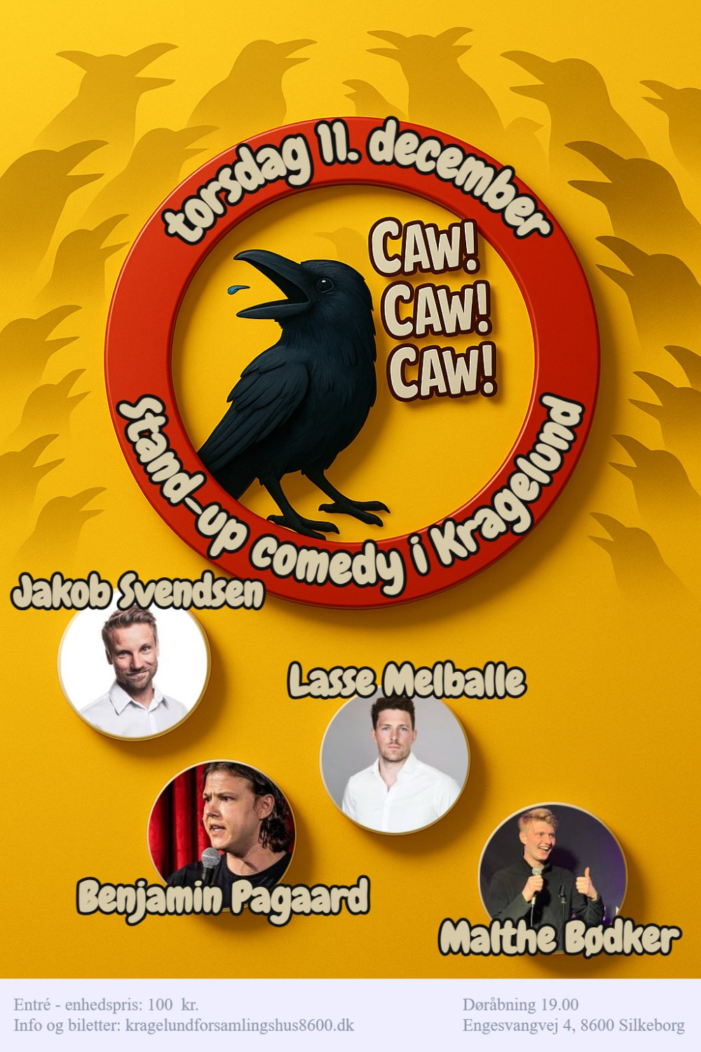 Stand up-aften i Krabasken Kragelund forsamlingshus