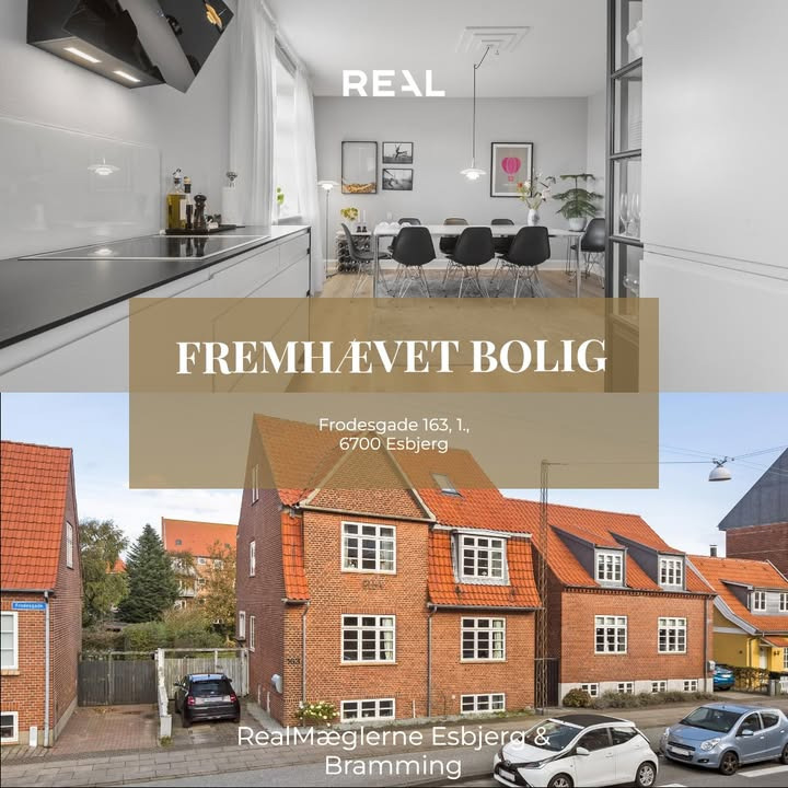 RealMæglerne Esbjerg og Bramming fremhæver charmerende 3-værelses lejlighed i Esbjerg