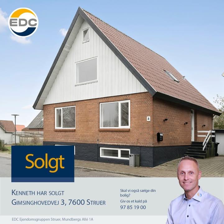 Kenneth sælger Gimsinghovedvej 3 for EDC Ejendom­sgruppen Struer