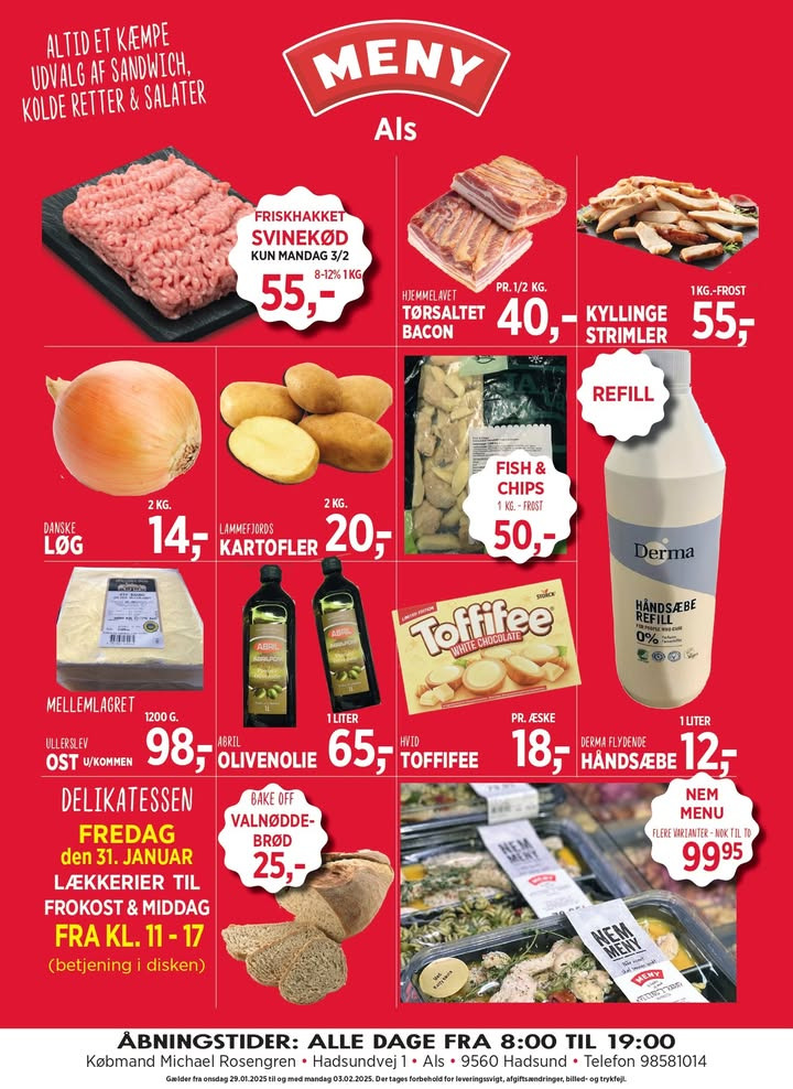 Nye lokale priser fra Meny Als gældende til mandag 3/2