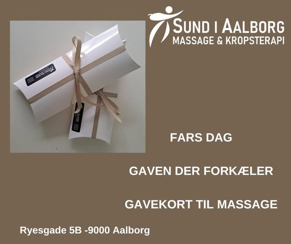 Sund i Aalborg tilbyder gavekort til massage til fars dag