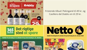 Fristende tilbud: Pekingand til 49 kr. og Casillero del Diablo vin til 29 kr.