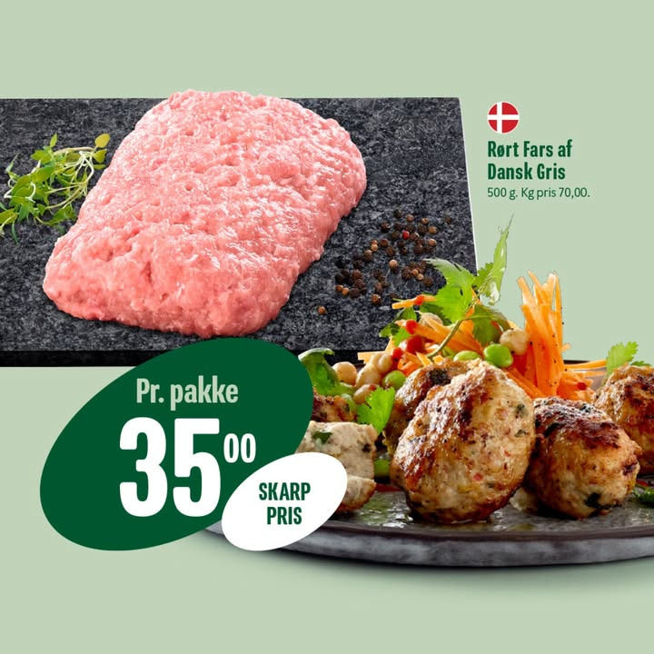 Frikadeller der aldrig skuffer hos MIN KØBMAND, NIM